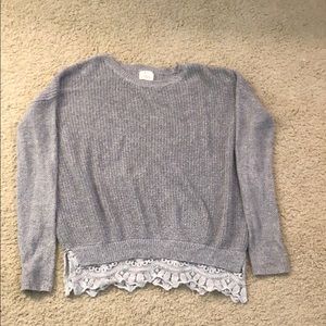 Gray S Urban Outfitters Sweater with lace detail